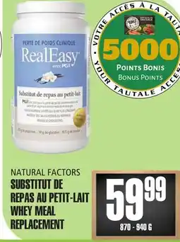Marches Tau SUBSTITUT DE REPAS AU PETIT-LAIT NATURAL FACTORS offer