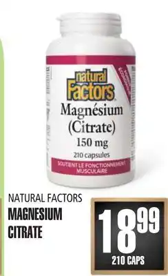 Marches Tau NATURAL FACTORS MAGNESIUM offer