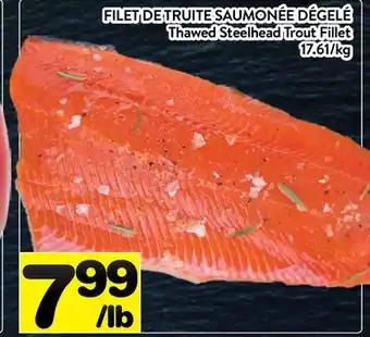 Supermarché PA FILET DE TRUITE SAUMONÉE DÉGELÉ | Thawed Steelhead Trout Fillet offer
