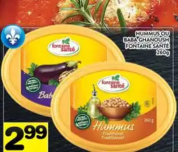 Supermarché PA HUMMUS OU BABA GHANOUSH FONTAINE SANTÉ offer