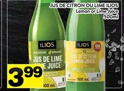 Supermarché PA JUS DE CITRON OU LIME ILIOS | Lemon or Lime Juice offer