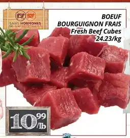 Supermarché PA BOEUF BOURGUIGNON FRAIS | Fresh Beef Cubes offer