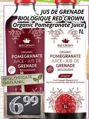 Supermarché PA JUS DE GRENADE BIOLOGIQUE RED CROWN | Organic Pomegranate Juice offer