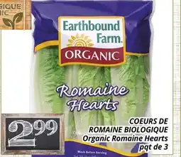 Supermarché PA COEURS DE ROMAINE BIOLOGIQUE offer