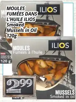 Supermarché PA MOULES FUMÉES DANS L'HUILE ILIOS | Smoked Mussels in Oil offer