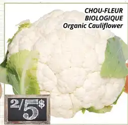 Supermarché PA CHOU-FLEUR BIOLOGIQUE | Organic Cauliflower offer