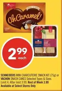 Shoppers Drug Mart Schneiders mini charcuterie snack kit offer