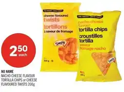 Shoppers Drug Mart Nacho cheese flavour tortilla chips or cheese flavoured twists offer