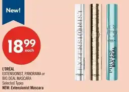 Shoppers Drug Mart L'Oréal extensionist, panorama or big deal mascara offer