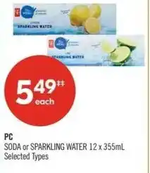Shoppers Drug Mart PC soda or sparkling water offer