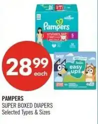 Shoppers Drug Mart Pampers super boxed diapers offer