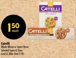Shoppers Drug Mart Catelli whole wheat or smart pasta offer