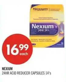 Shoppers Drug Mart Nexium 24hr acid reducer capsules offer