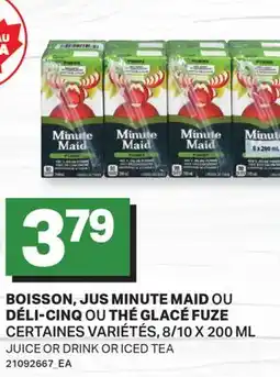 L'Intermarché BOISSON, JUS MINUTE MAID OU DÉLI-CINQ OU THÉ GLACÉ FUZE | JUICE OR DRINK OR ICED TEA, 8 offer