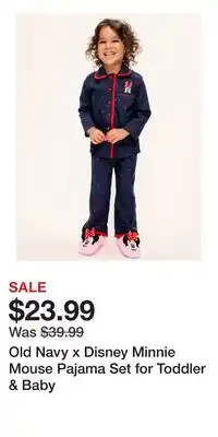 Old Navy Old Navy x Disney Minnie Mouse Pajama Set for Toddler & Baby offer