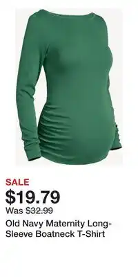 Old Navy Old Navy Maternity Long-Sleeve Boatneck T-Shirt offer