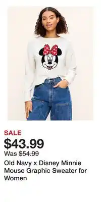 Old Navy Old Navy x Disney Minnie Mouse Graphic Sweater for Women offer