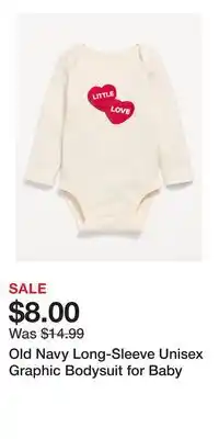 Old Navy Old Navy Long-Sleeve Unisex Graphic Bodysuit for Baby offer