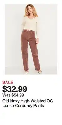 Old Navy Old Navy High-Waisted OG Loose Corduroy Pants offer