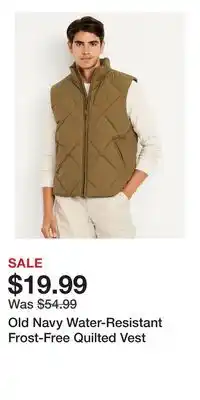 Old Navy Old Navy Water-Resistant Frost-Free Quilted Vest offer