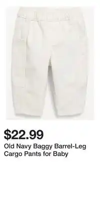 Old Navy Old Navy Baggy Barrel-Leg Cargo Pants for Baby offer