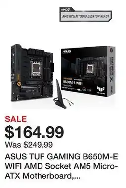 Newegg ASUS TUF GAMING B650M-E WIFI AMD Socket AM5 Micro-ATX Motherboard, DDR5, for AMD Ryzen 7000 Series offer