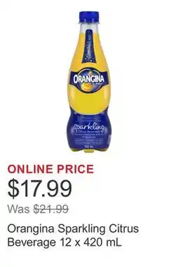 Costco Orangina Sparkling Citrus Beverage offer
