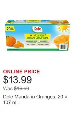Costco Dole Mandarin Oranges, 20 × offer