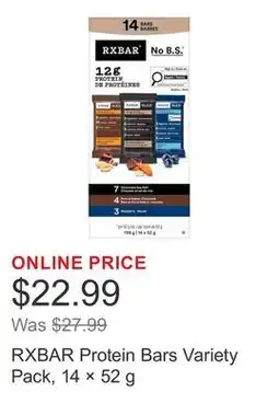 Costco RXBAR Protein Bars Variety Pack, 14 × offer
