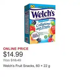 Costco Welch's Fruit Snacks, 60 × offer