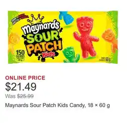 Costco Maynards Sour Patch Kids Candy, 18 × offer