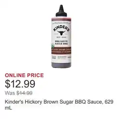 Costco Kinder's Hickory Brown Sugar BBQ Sauce offer