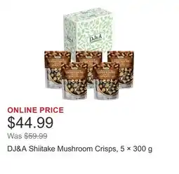 Costco DJ&A Shiitake Mushroom Crisps, 5 × offer