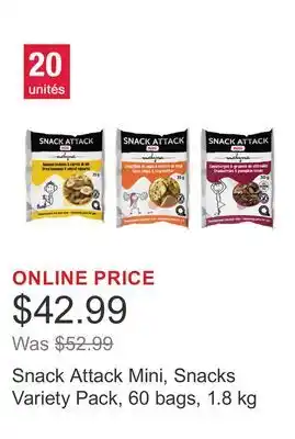 Costco Snack Attack Mini, Snacks Variety Pack, 60 bags offer