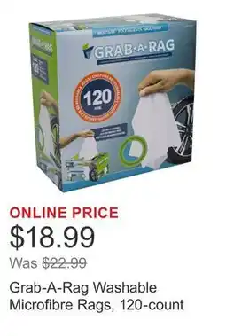 Costco Grab-A-Rag Washable Microfibre Rags, 120-count offer