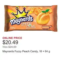 Costco Maynards Fuzzy Peach Candy, 18 × offer