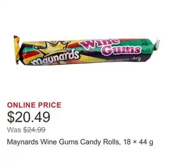 Costco Maynards Wine Gums Candy Rolls, 18 × offer