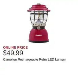 Costco Camelion Rechargeable Retro LED Lantern offer