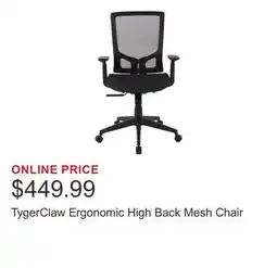 Costco TygerClaw Ergonomic High Back Mesh Chair offer