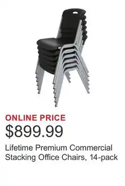 Costco Lifetime Premium Commercial Stacking Office Chairs, 14-pack offer