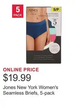 Costco Jones New York Women's Seamless Briefs, 5-pack offer