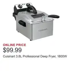 Costco Cuisinart 3.8L Professional Deep Fryer, 1800W offer