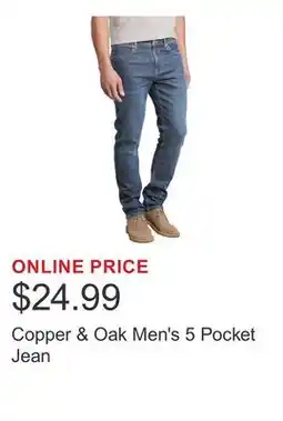 Costco Copper & Oak Men's 5 Pocket Jean offer