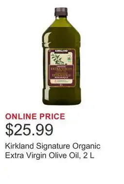 Costco Kirkland Signature Organic Extra Virgin Olive Oil offer