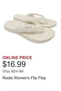 Costco Roots Women's Flip Flop offer