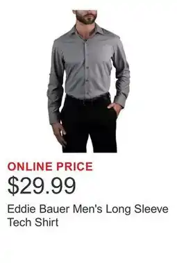 Costco Eddie Bauer Men's Long Sleeve Tech Shirt offer