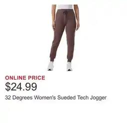Costco 32 Degrees Women's Sueded Tech Jogger offer