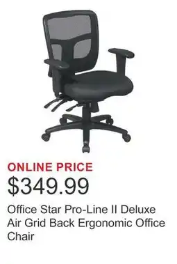 Costco Office Star Pro-Line II Deluxe Air Grid Back Ergonomic Office Chair offer