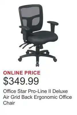 Costco Office Star Pro-Line II Deluxe Air Grid Back Ergonomic Office Chair offer
