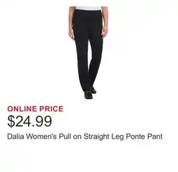 Costco Dalia Women's Pull on Straight Leg Ponte Pant offer